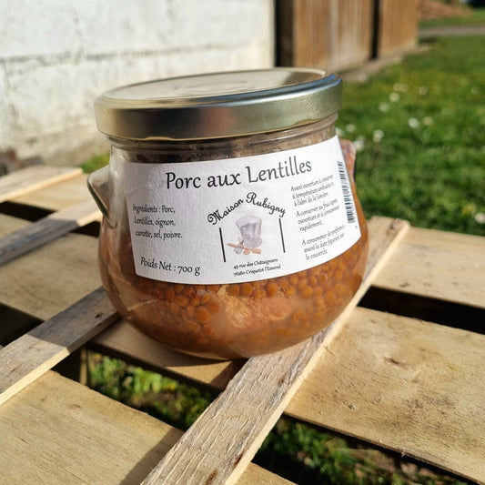 Porc aux lentilles